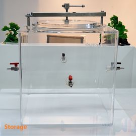 10mm Tebal Lab Glove Box Acrylic Kontainer Untuk Penyimpanan Bahan