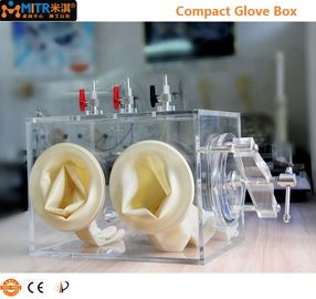 Pengujian Kabinet Acrylic Lab Glove Box Portable Dengan Port Gas Dan Dua Port Sarung Tangan