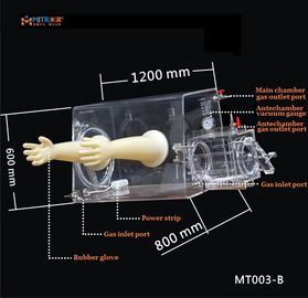 Crystal Clear UV Resistance Lab Glove Box Untuk Pengujian Material Listrik Mt003-B
