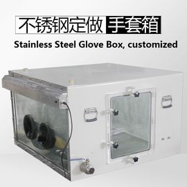 Kustom Stainless Steel Vacuum Glove Box Dengan Jendela Kaca Tempered