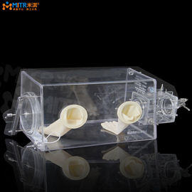 Kotak Kotak Sarung Tangan Akrilik &amp; Plexiglass Transparan Kecil Untuk Baterai Lithium Polymer