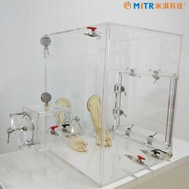 Mini Acrylic &amp; Plexiglass Vacuum Glove Box Disesuaikan Untuk Penelitian Lab